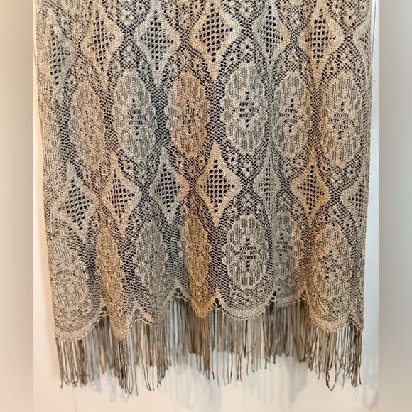 HARLOW Vintage Pullover Dress SZE 10 Tan Lace over Black Bodice Party or Formal - Picture 3 of 7